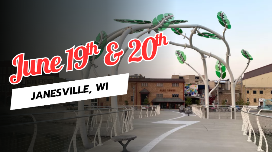 A bridge with a decorative leaf structure.