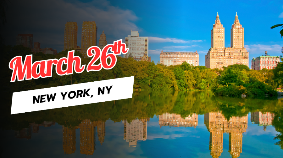 View of the Upper West Side Skyline from Central Park in New York City