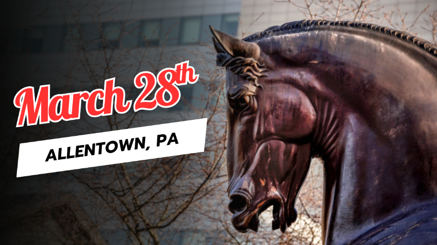 A closeup on a horse statue.