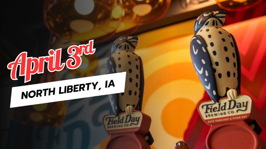 Beer taps with blue and white birds on them.