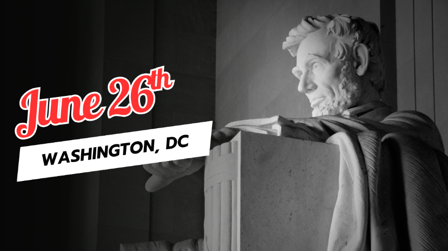 Black and white Lincoln Memorial.