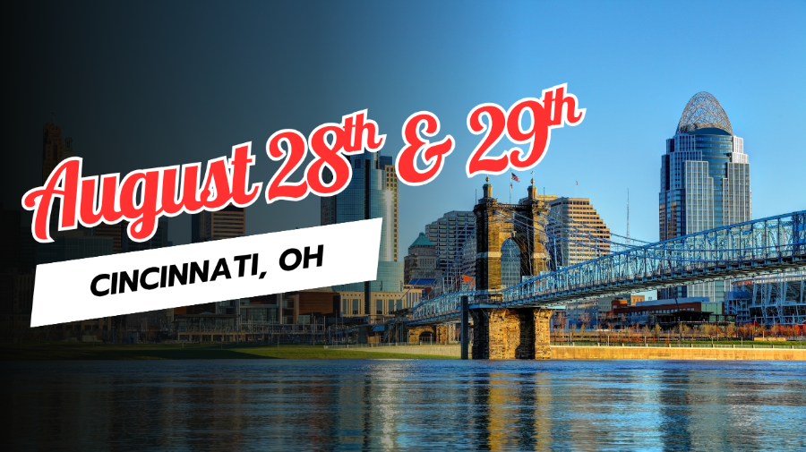 Downtown Cincinnati skyline.